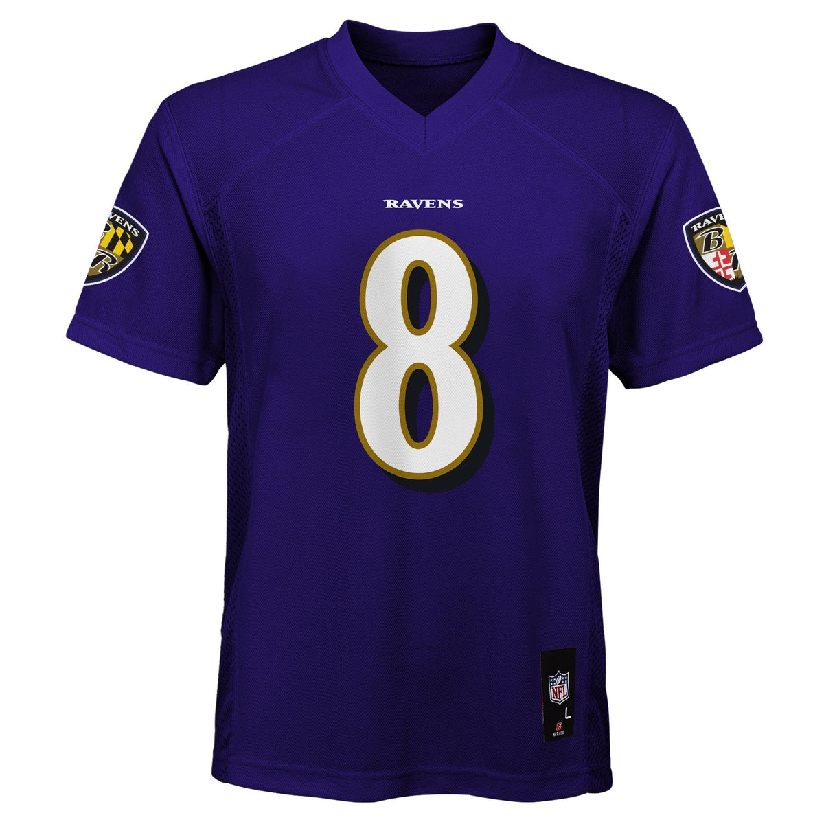 Youth Lamar Jackson Baltimore Ravens Purple Mid Tier Player Jersey product image 2, provided for visual reference and