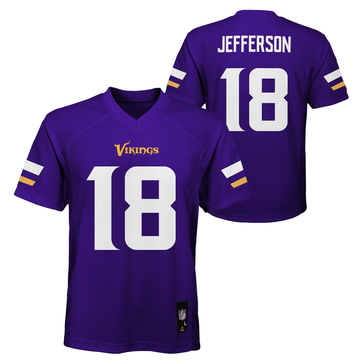Youth Justin Jefferson Minnesota Vikings Purple Replica Mid Tier Player Jersey product image 1, provided for visual