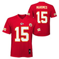 Youth Patrick Mahomes Kansas City Chiefs Red Mid Tier Player Jersey product image 1, provided for visual reference and