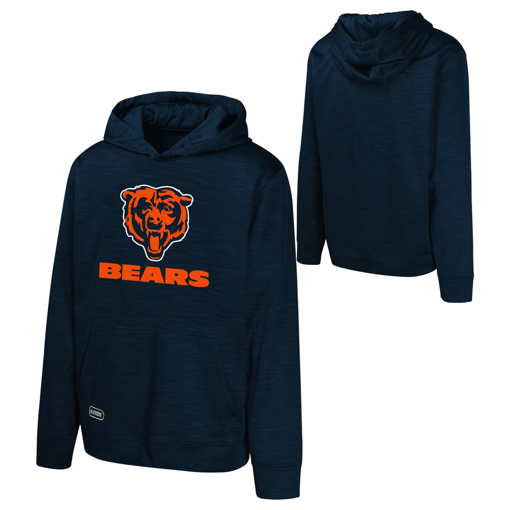 Youth Chicago Bears Navy NFL Combine Streak Fleece Pullover Hoodie product image 1, provided for visual reference and