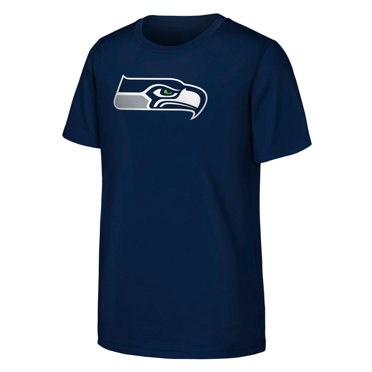 Youth Seattle Seahawks Navy Primary Logo T-Shirt product image 1, provided for visual reference and product detail review