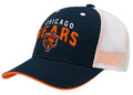 Youth Chicago Bears Navy Core Lock-Up Pre-Curved Snapback Hat product image 1, provided for visual reference and product