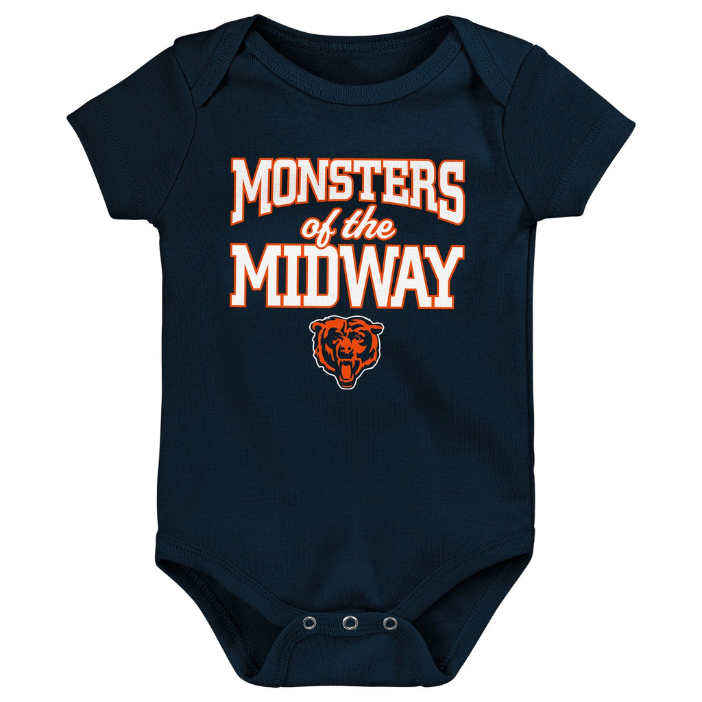 Newborn/Infant Chicago Bears Monsters of the Midway Short Sleeve Creeper Set product image 4, provided for visual reference