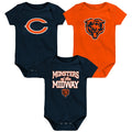 Newborn/Infant Chicago Bears Monsters of the Midway Short Sleeve Creeper Set product image 1, provided for visual reference