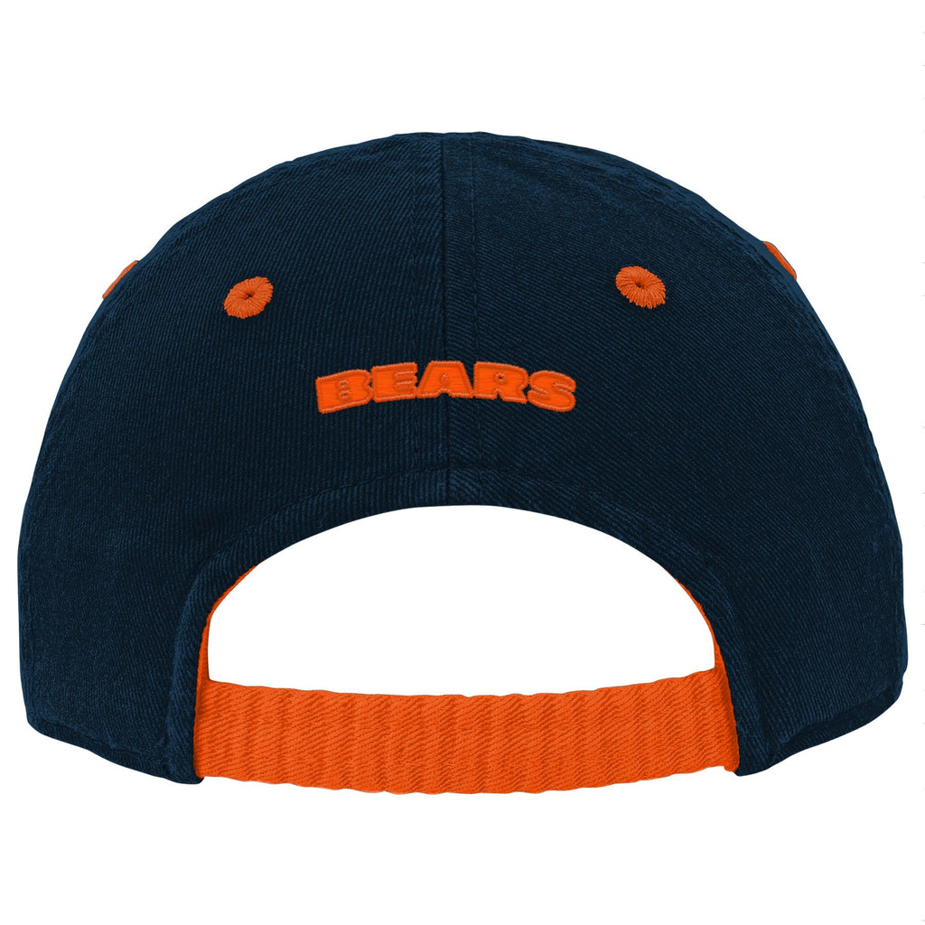 Chicago Bears Infant NFL Navy Team Slouch Adjustable Hat product image 3, provided for visual reference and product detail