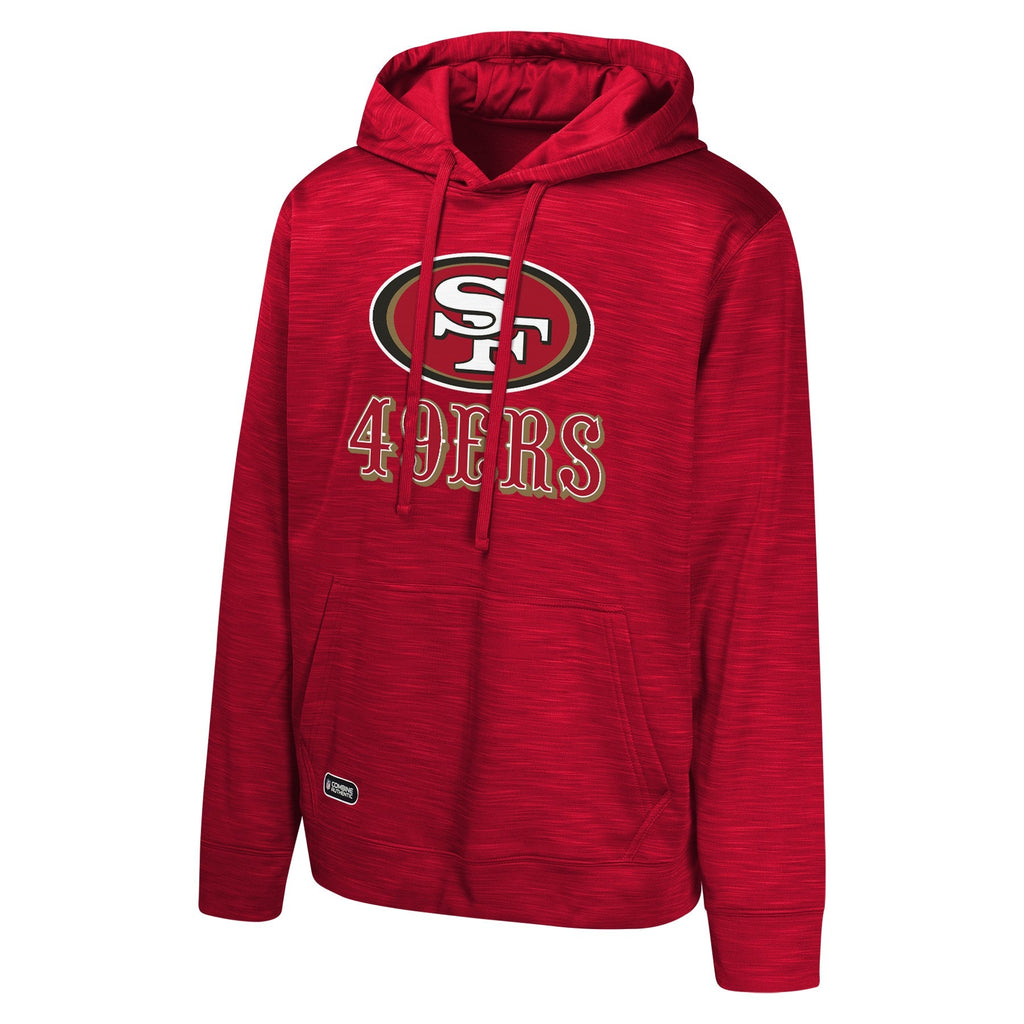 Youth San Francisco 49ers Red NFL Combine Performance Pullover Hoodie product image 2, provided for visual reference and