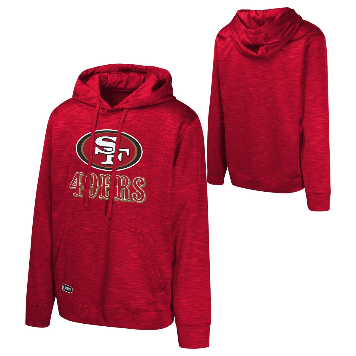 Youth San Francisco 49ers Red NFL Combine Performance Pullover Hoodie product image 1, provided for visual reference and