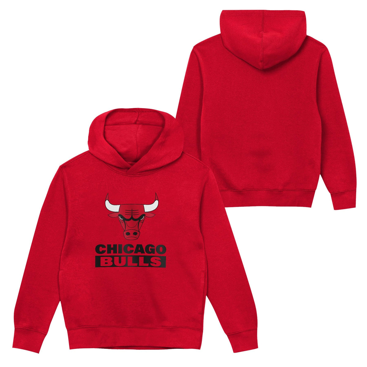Chicago Bulls Youth Back to Basics Red Hoodie product image 1, provided for visual reference and product detail review