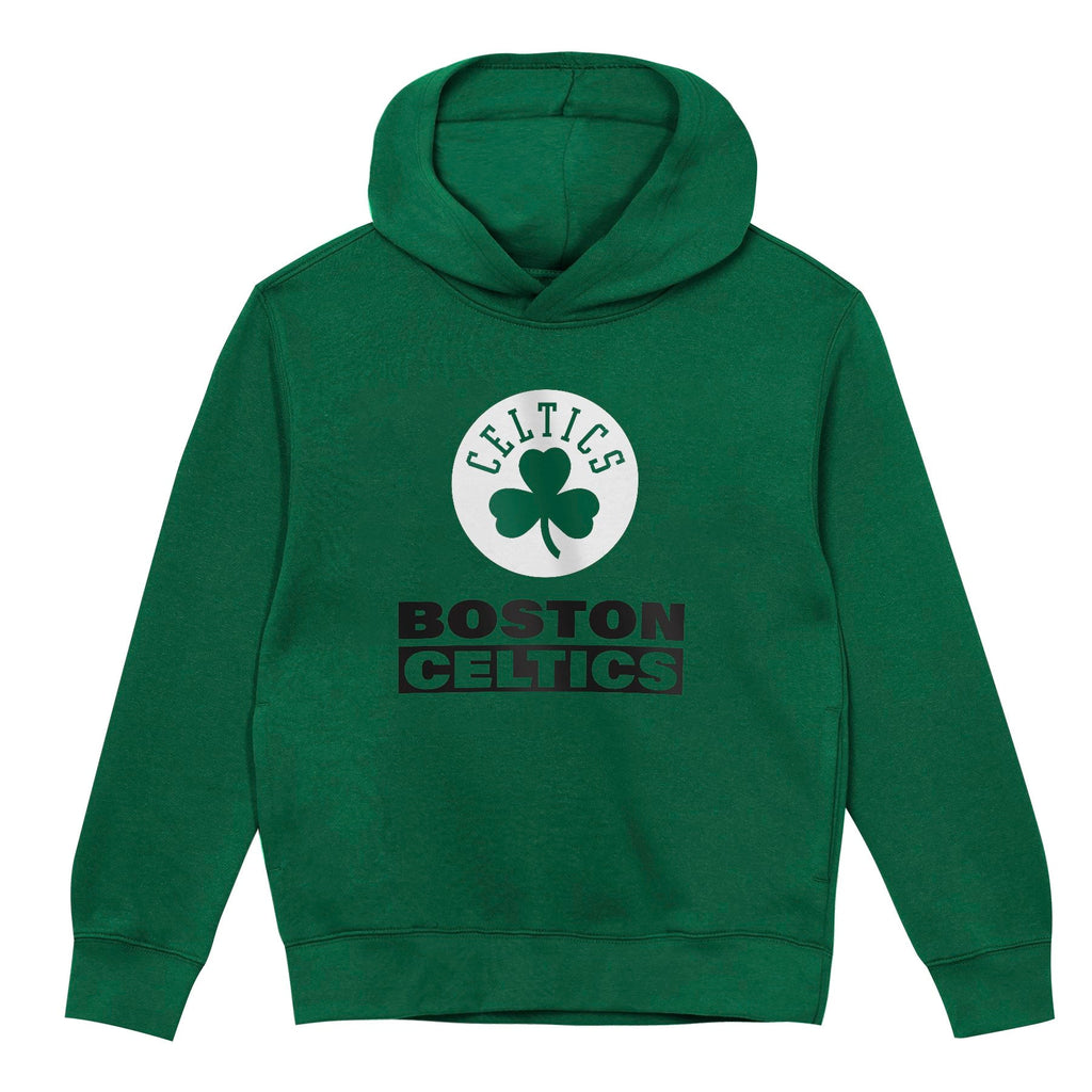 Boston Celtics Youth Back to Basics Gold Hoodie product image 2, provided for visual reference and product detail review