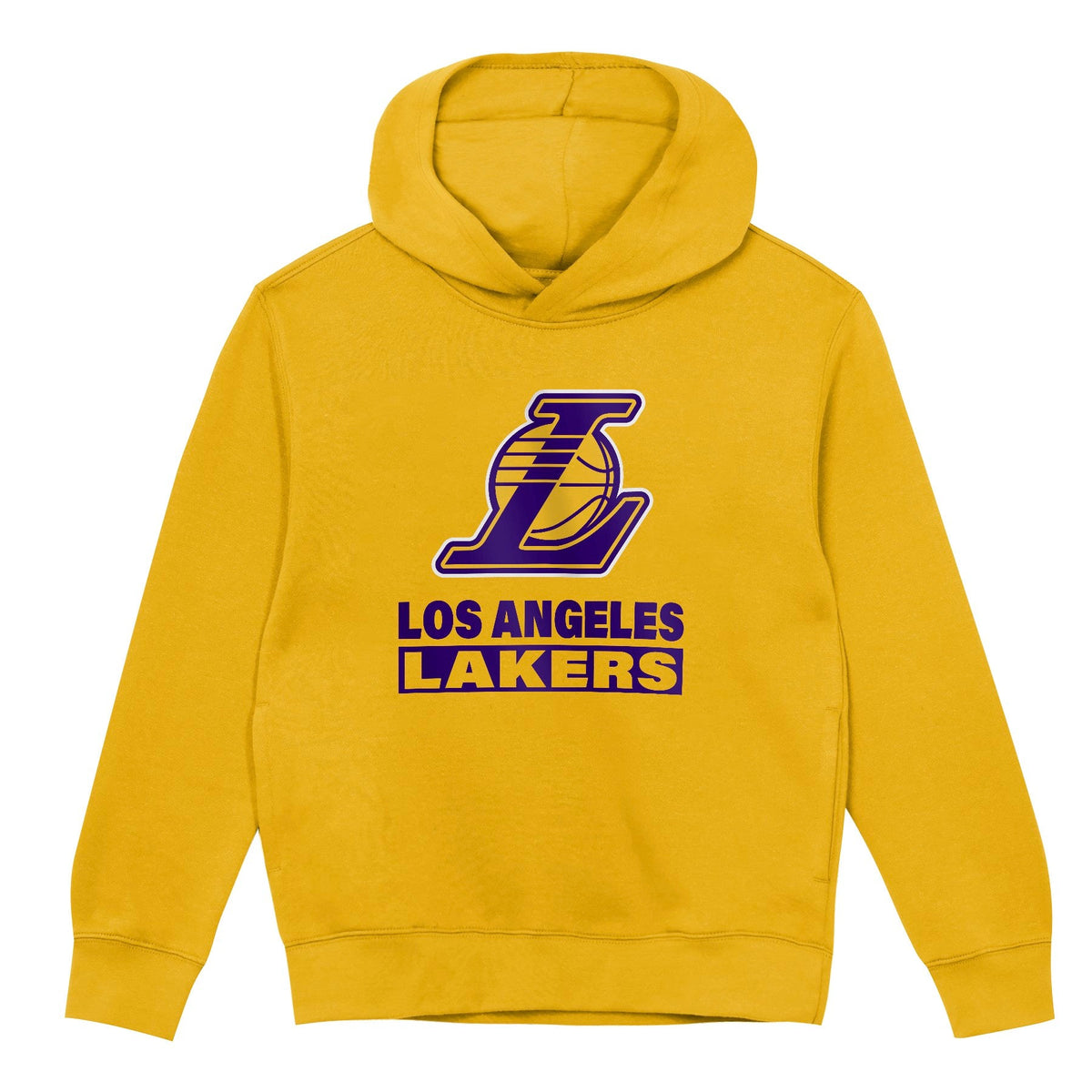 Los Angeles Lakers Youth Back to Basics Gold Hoodie product image 2, provided for visual reference and product detail review