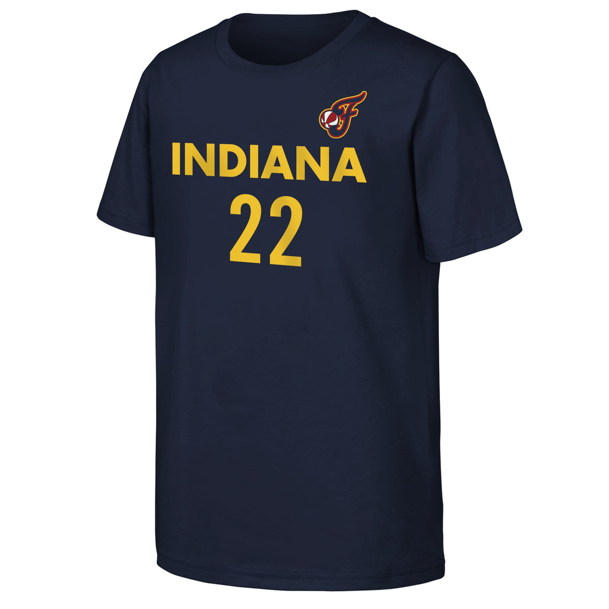 Youth Caitlin Clark Indiana Fever WNBA Navy Player Name And Number T-Shirt product image 2, provided for visual reference