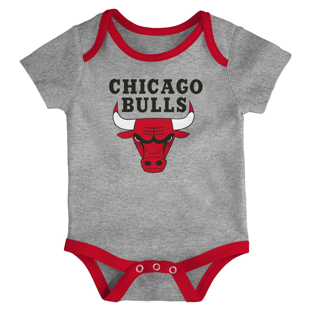 Newborn/Infant Chicago Bulls Game Time 3-Piece Creeper Set product image 4, provided for visual reference and product detail