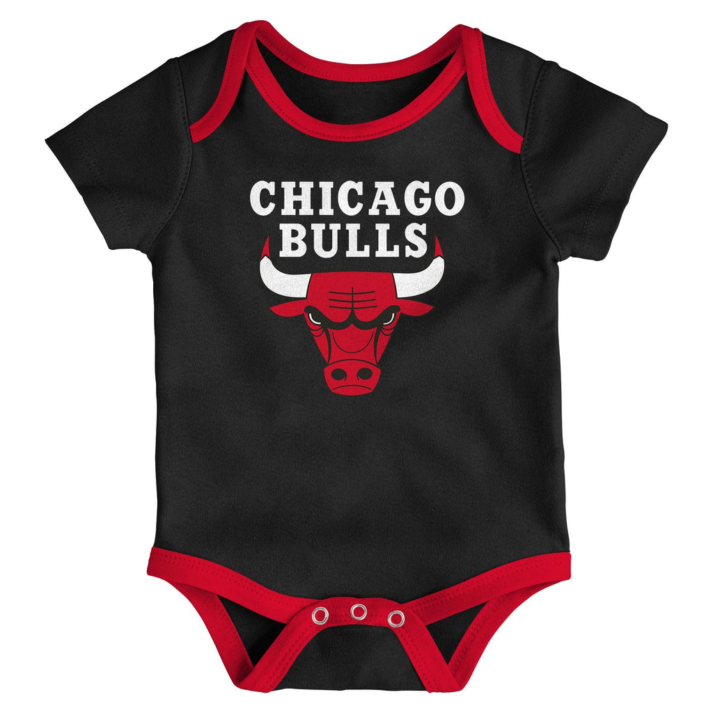 Newborn/Infant Chicago Bulls Game Time 3-Piece Creeper Set product image 3, provided for visual reference and product detail