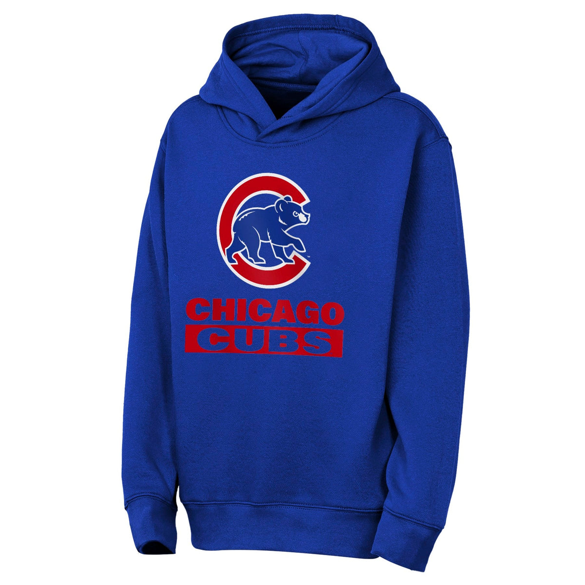Chicago Cubs Youth Back to Basics Blue Hoodie product image 2, provided for visual reference and product detail review