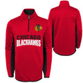 Chicago Blackhawks Child 1/4 Zip Red Fleece Top product image 1, provided for visual reference and product detail review