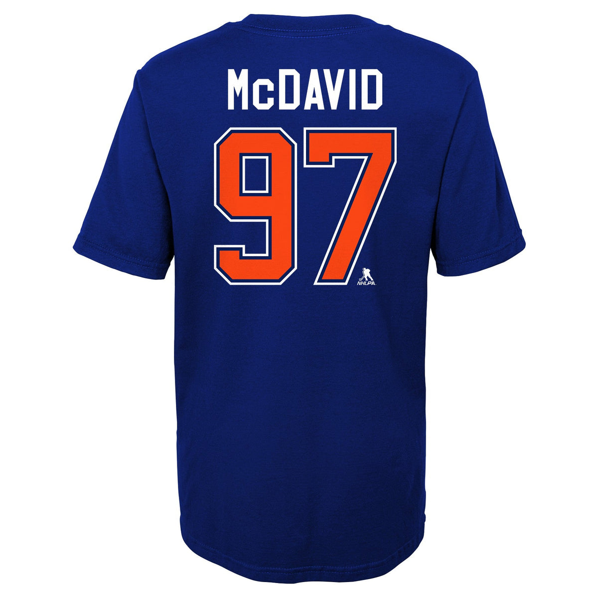 Youth Edmonton Oilers Connor McDavid Blue NHL Player Name & Number T-Shirt product image 3, provided for visual reference