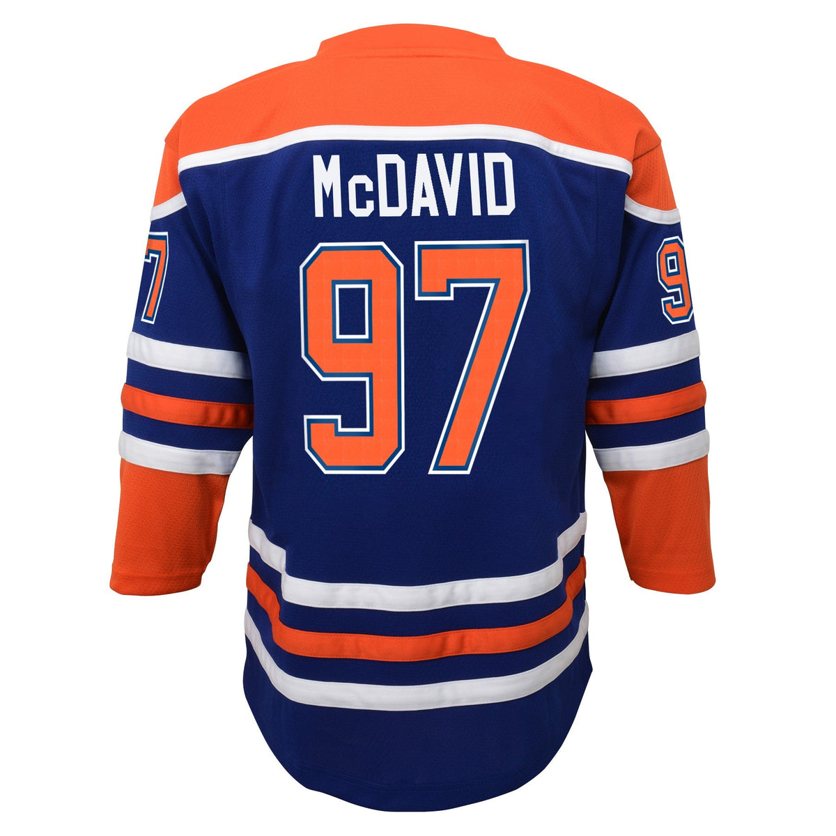 Youth Edmonton Oilers Connor McDavid Home Premier Jersey-Blue product image 3, provided for visual reference and product