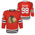 Youth Connor Bedard Chicago Blackhawks Red Home NHL Premier Jersey product image 1, provided for visual reference and