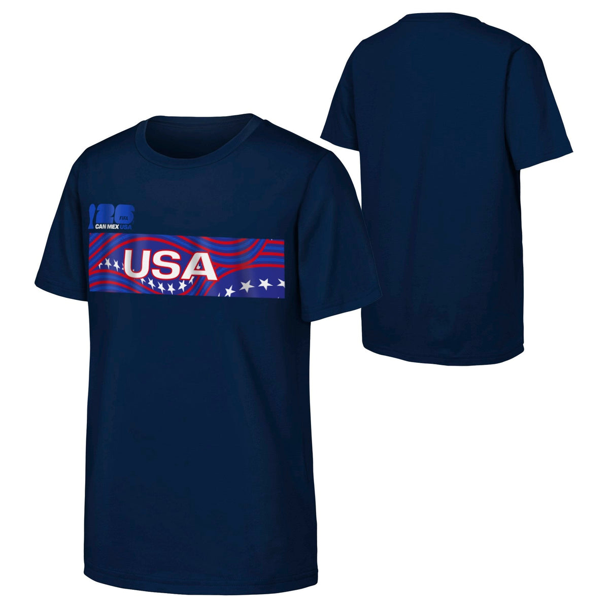 USA Soccer 2026 FIFA World Cup Host Navy T-Shirt for Men product image 1, provided for visual reference and product detail