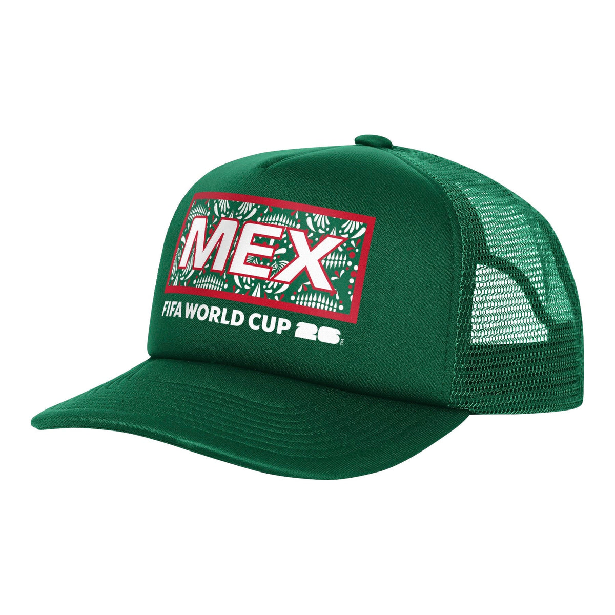 Team Mexico 2026 FIFA World Cup Green Trucker Adjustable Hat product image 1, provided for visual reference and product