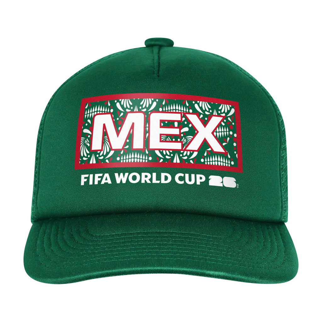 Team Mexico 2026 FIFA World Cup Green Trucker Adjustable Hat product image 2, provided for visual reference and product