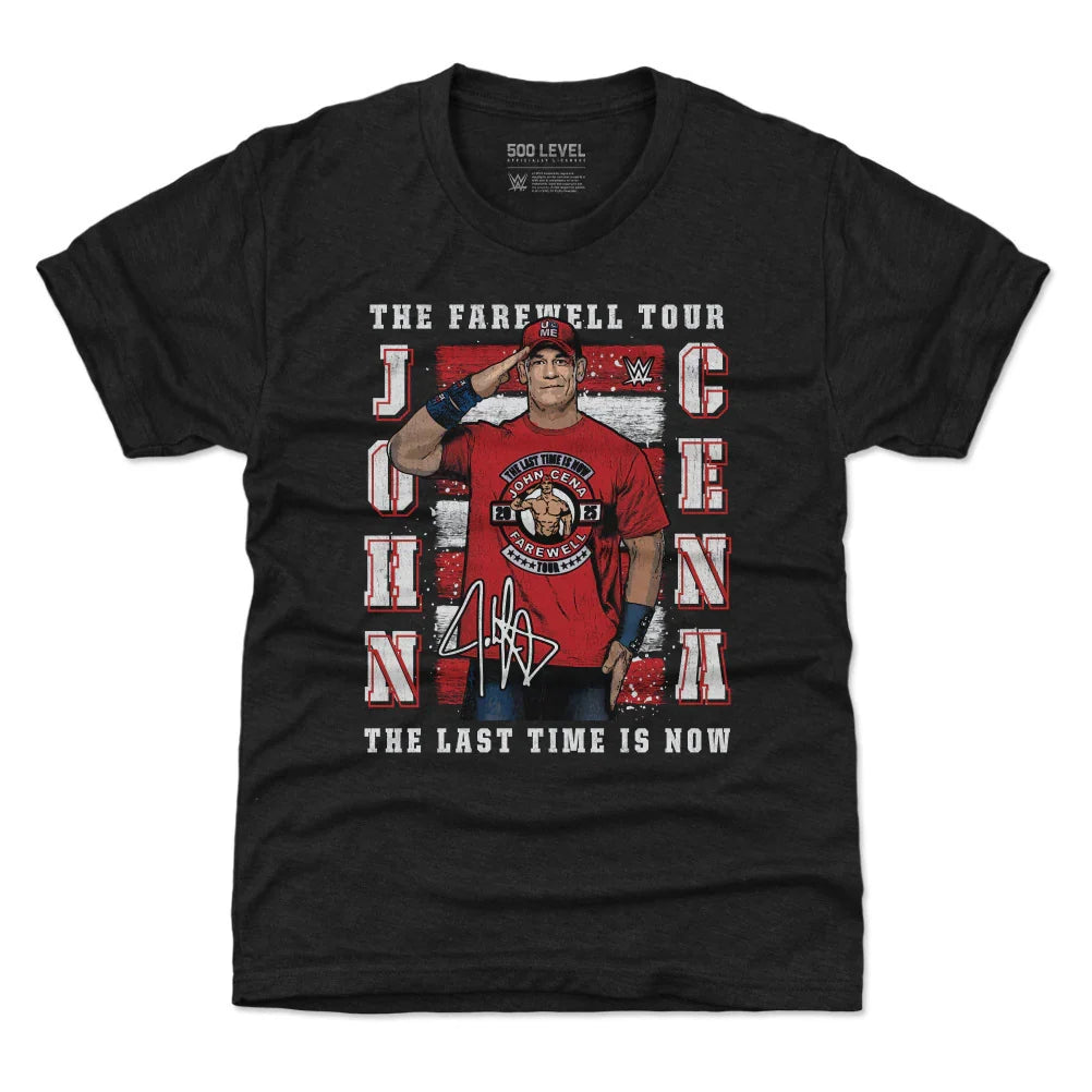 Youth WWE John Cena Farewell Tour Black Tri-Blend T-Shirt product image 1, provided for visual reference and product detail