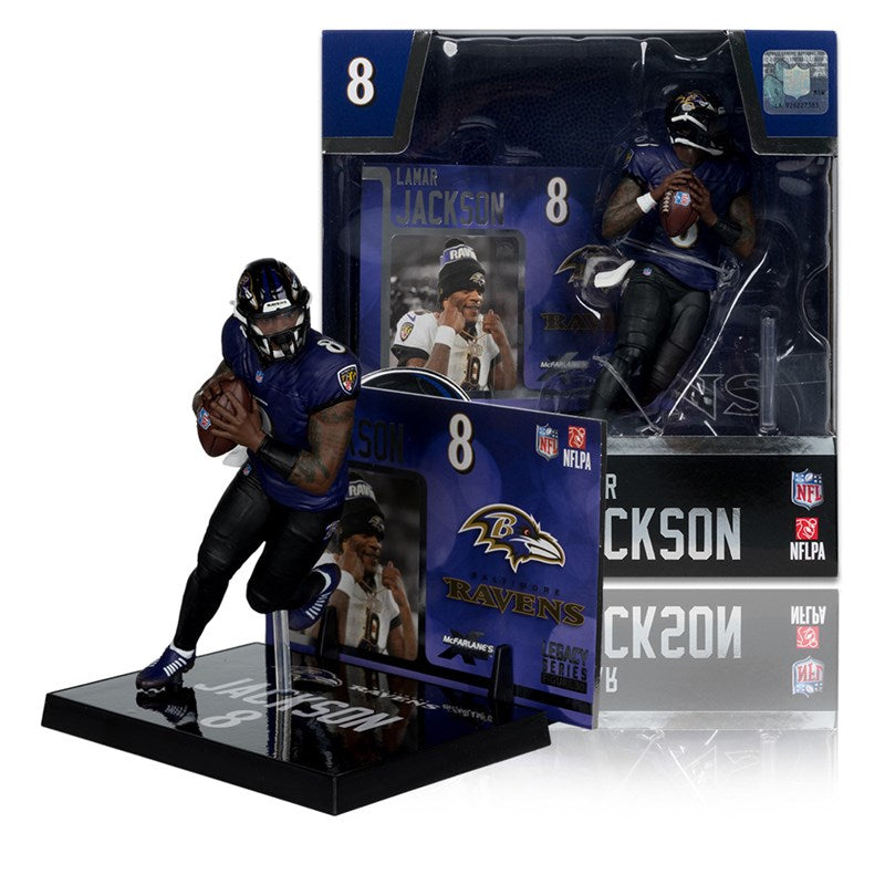 Lamar Jackson Baltimore Ravens Sportspicks Legacy Series McFarlane Figure product image 1, provided for visual reference and