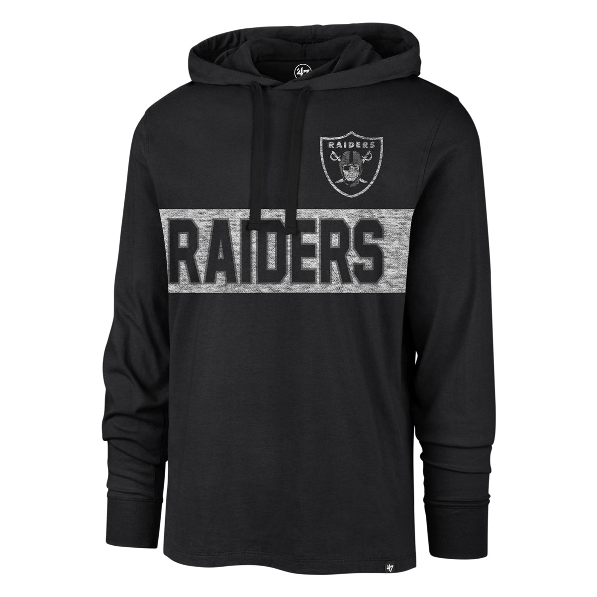 Las Vegas Raiders 47 Brand Black Field Franklin Hooded Long product image 1