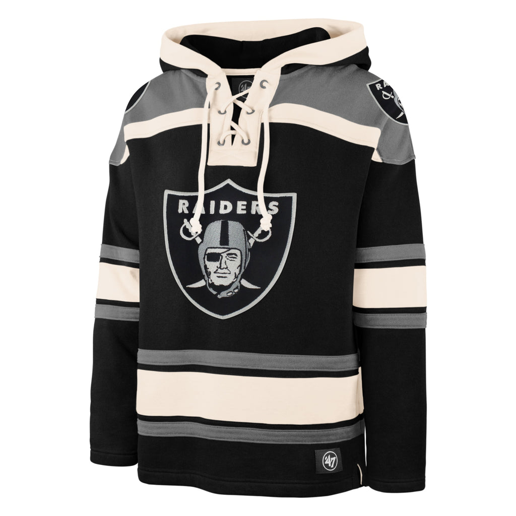 Las Vegas Raiders 47 Brand Lacer V-Neck Pullover Hoodie product image 1