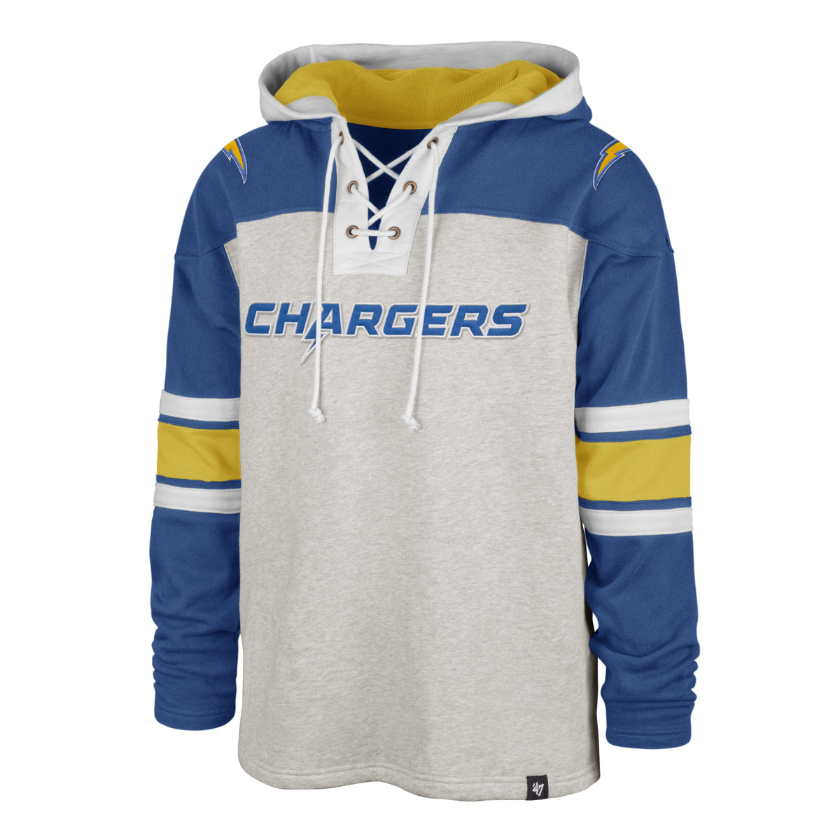 Los Angeles Chargers 47 Brand Heather Gray Gridiron Lace-Up product image 1