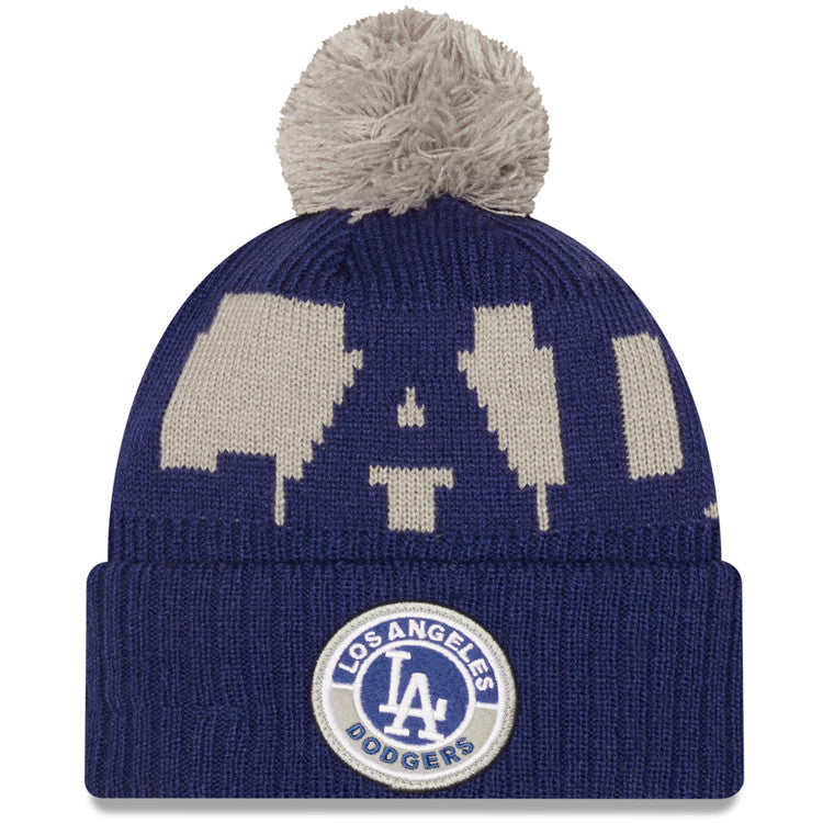 Los Angeles Dodgers New Era Sport Knit Navy Silver Pom Hat product image 1