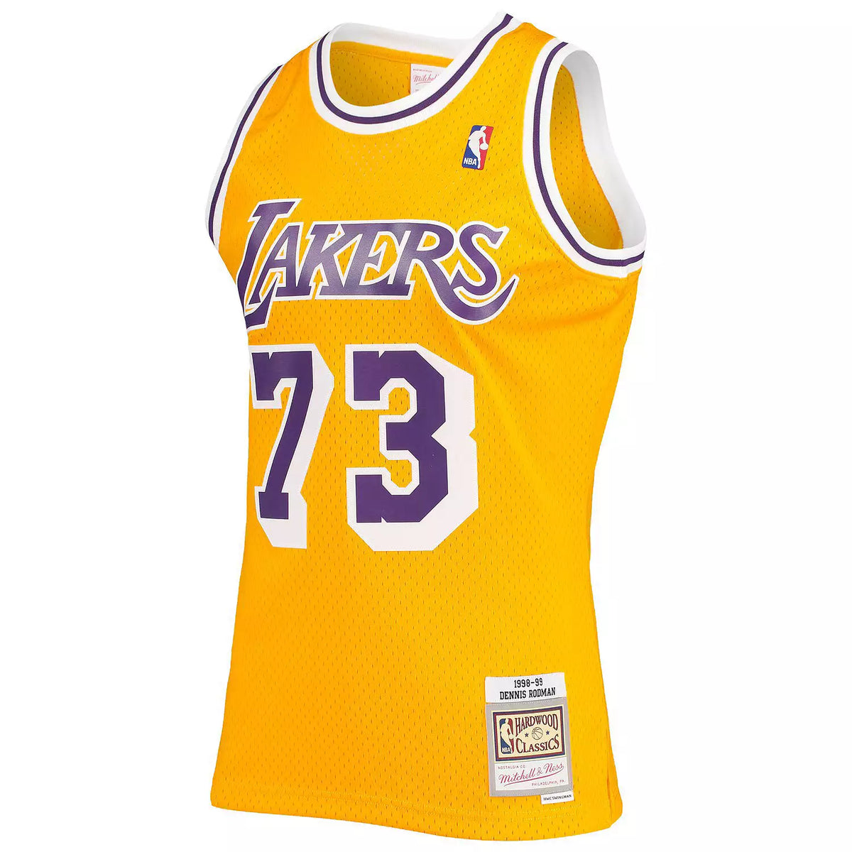 Los Angeles Lakers Mitchell & Ness Dennis Rodman 73 Gold product image 3