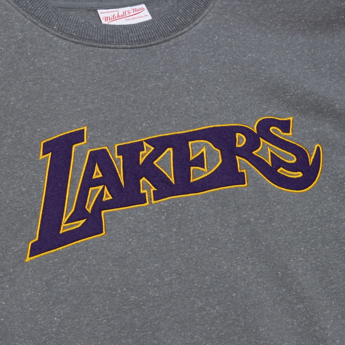 Los Angeles Lakers Mitchell & Ness Snow Washed Fleece Crew product image 3