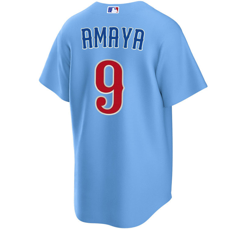 Miguel Amaya #9 Chicago Cubs Nike Light Blue 2nd Alternate Replica Jersey for Men product image 2, provided for visual