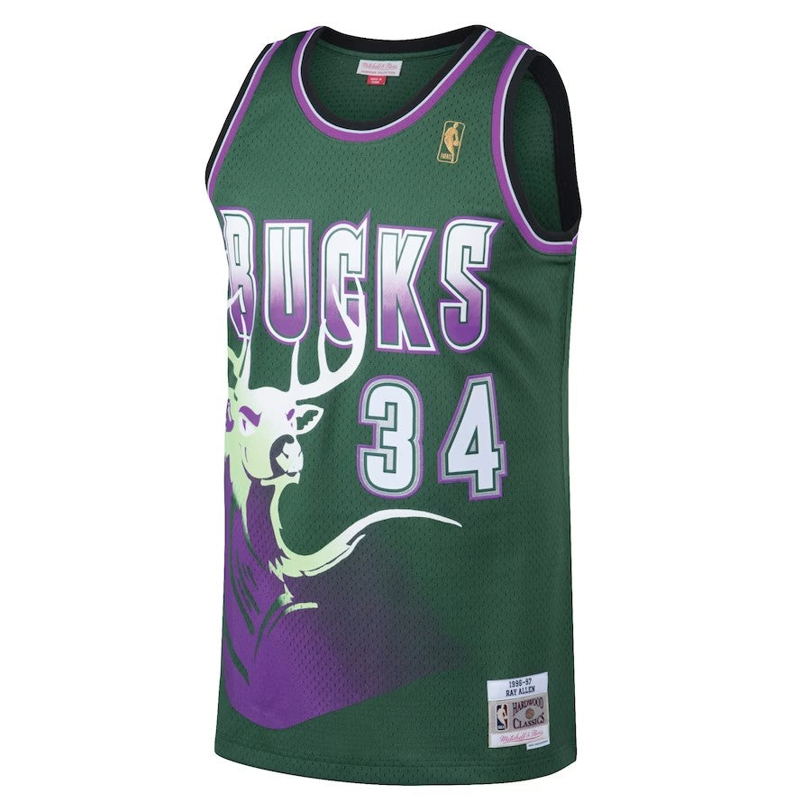 Milwaukee Bucks Mitchell & Ness Ray Allen Kelly #34 Green product image 1