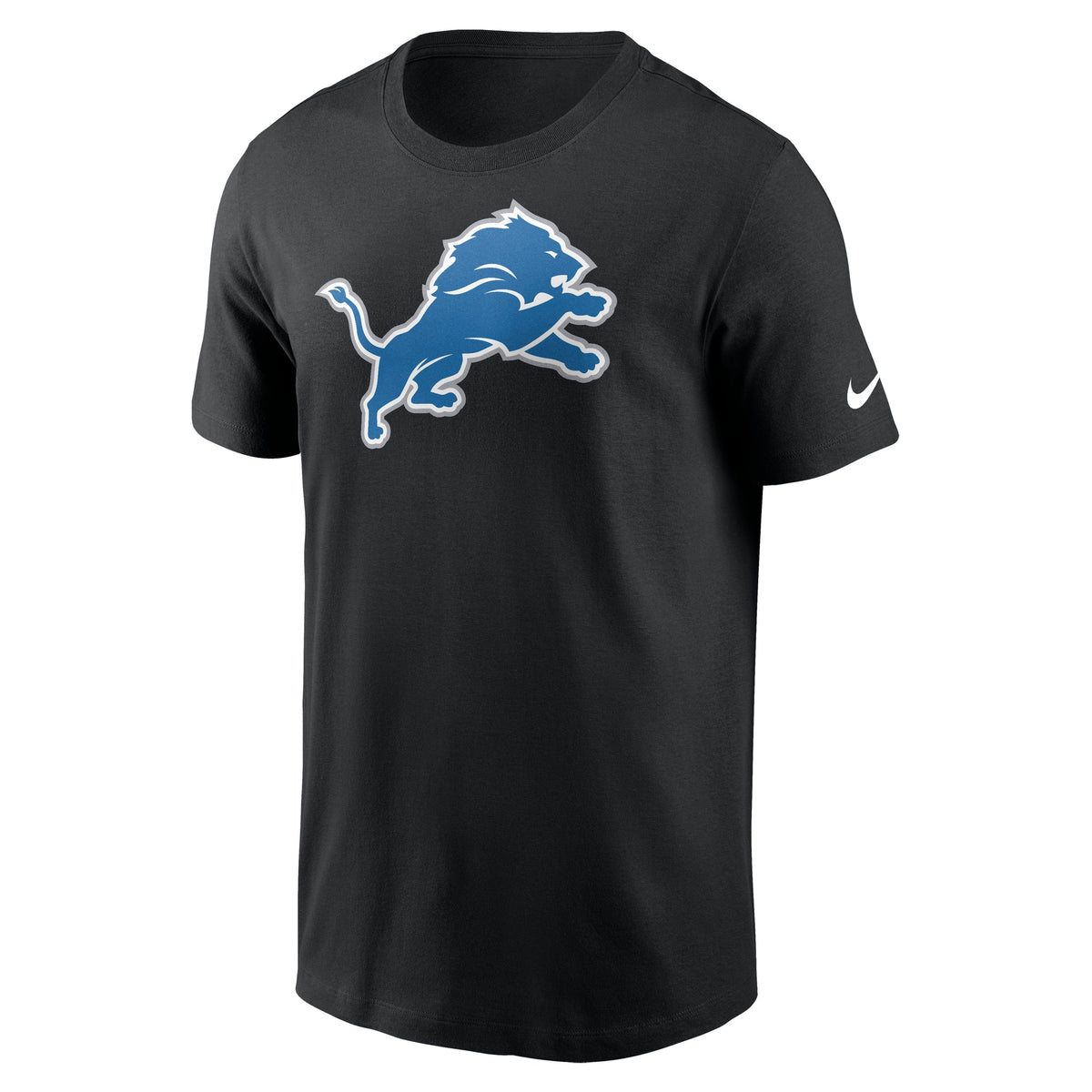 Nike Detroit Lions Black Team Logo T-Shirt for Men product image 2, provided for visual reference and product detail review