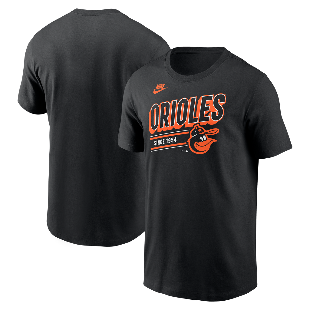 Baltimore Orioles Nike Black Cooperstown Retro T-Shirt for Men product image 1, provided for visual reference and product