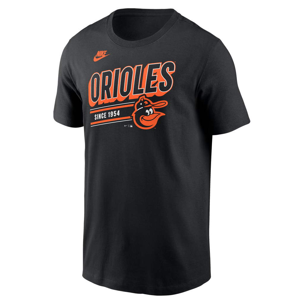 Baltimore Orioles Nike Black Cooperstown Retro T-Shirt for Men product image 2, provided for visual reference and product