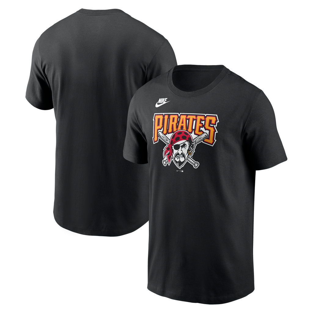 Pittsburgh Pirates Nike Team Cooperstown Black T-Shirt for Men product image 1, provided for visual reference and product