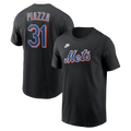 Mike Piazza New York Mets Nike Black Name & Number T-Shirt for Men product image 1, provided for visual reference and