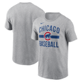 Chicago Cubs Nike Heather Gray Arched T-Shirt for Men product image 1, provided for visual reference and product detail