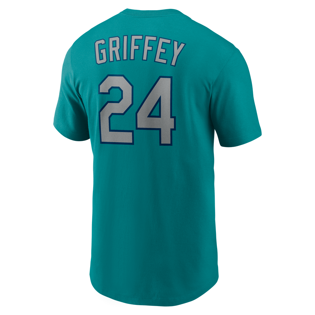 Ken Griffey Jr. Seattle Mariners Nike Teal Name & Number T-Shirt for Men product image 3, provided for visual reference and
