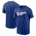 Los Angeles Dodgers Nike Royal Blue Wordmark T-Shirt for Men product image 1, provided for visual reference and product