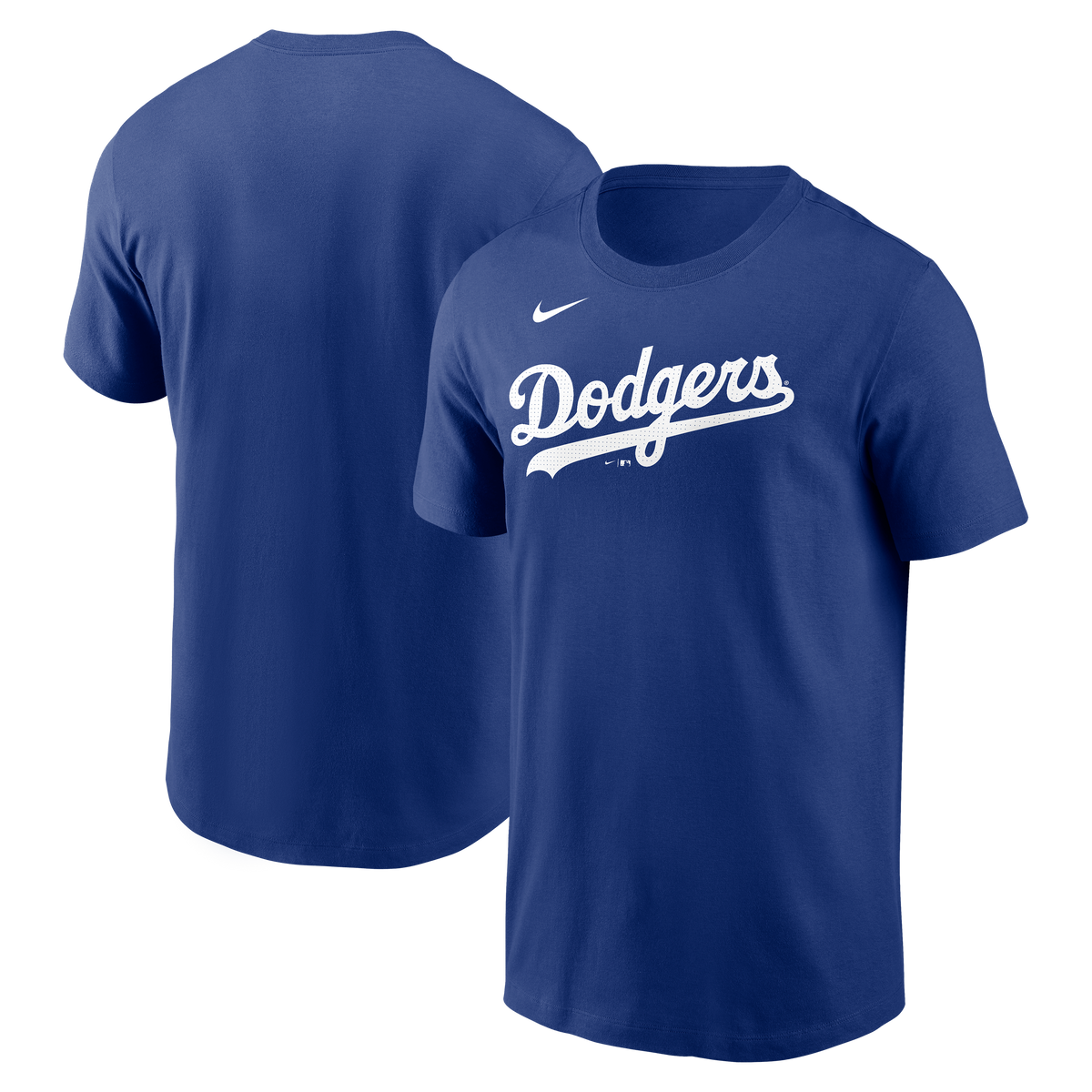 Los Angeles Dodgers Nike Royal Blue Wordmark T-Shirt for Men product image 1, provided for visual reference and product
