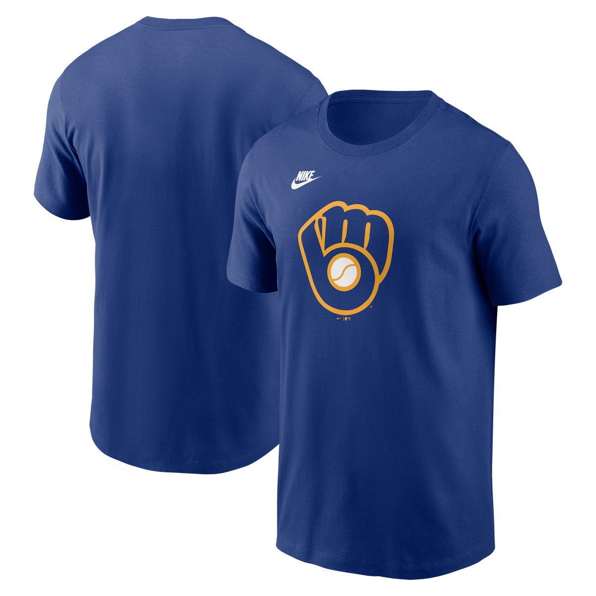 Milwaukee Brewers Nike Royal Blue Cooperstown Team Logo T-Shirt for Men product image 1, provided for visual reference and