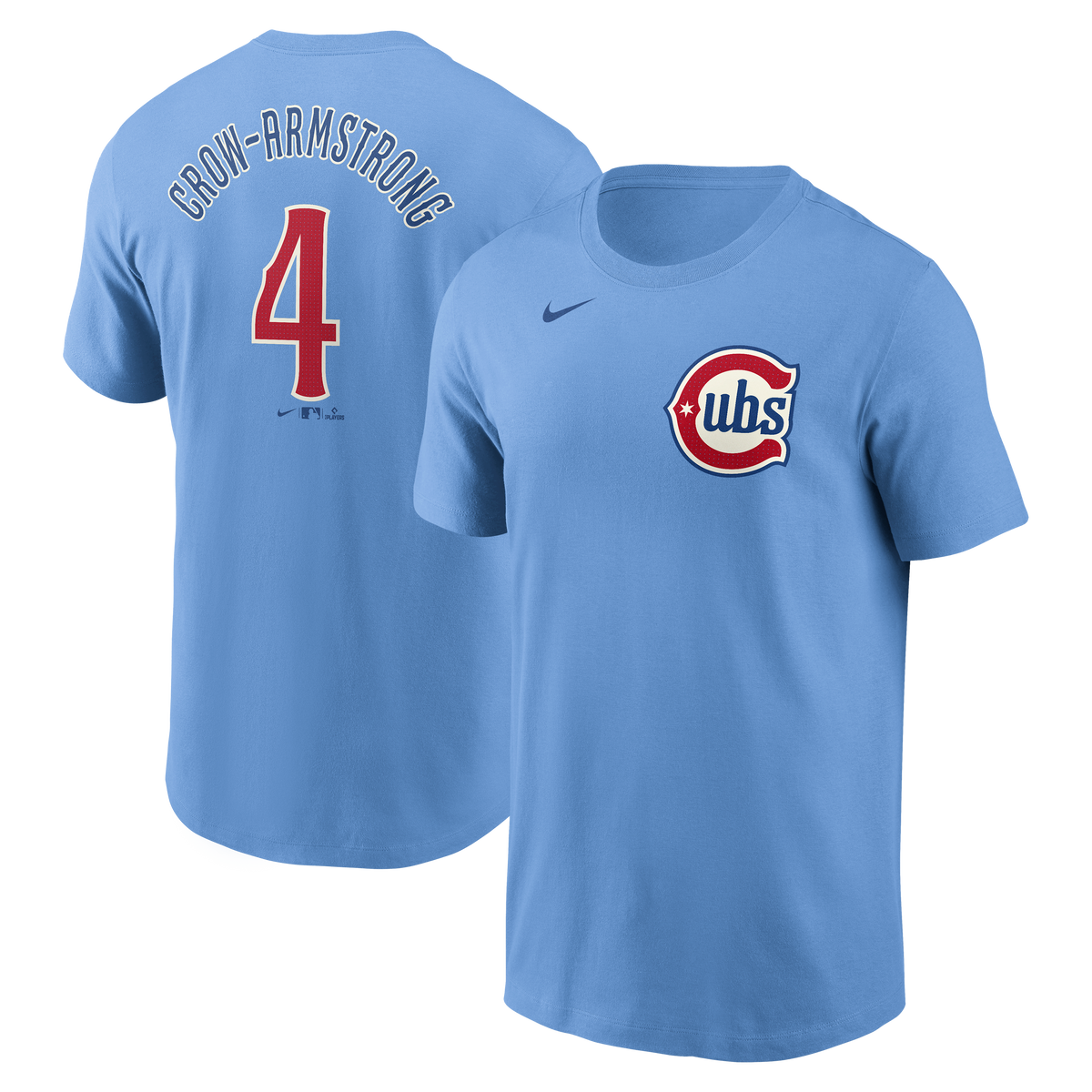 Pete Crow-Armstrong Chicago Cubs Nike Valor Blue 2nd Alternate Name and Number T-Shirt for Men product image 1, provided for