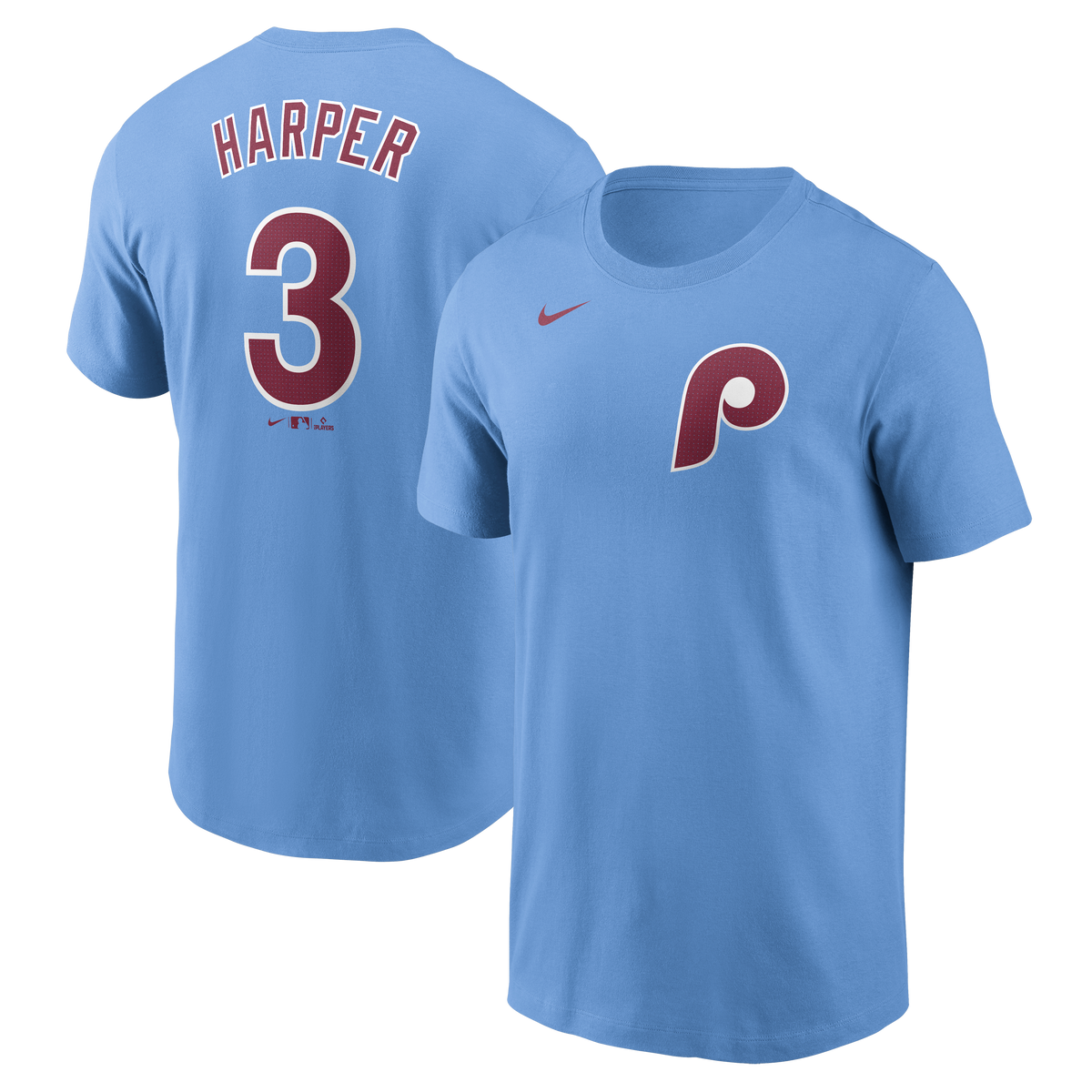 Bryce Harper Philadelphia Phillies Nike Valor Blue Name and Number T-Shirt for Men product image 1, provided for visual