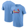 St. Louis Cardinals Nike Valor Blue Wordmark T-Shirt for Men product image 1, provided for visual reference and product