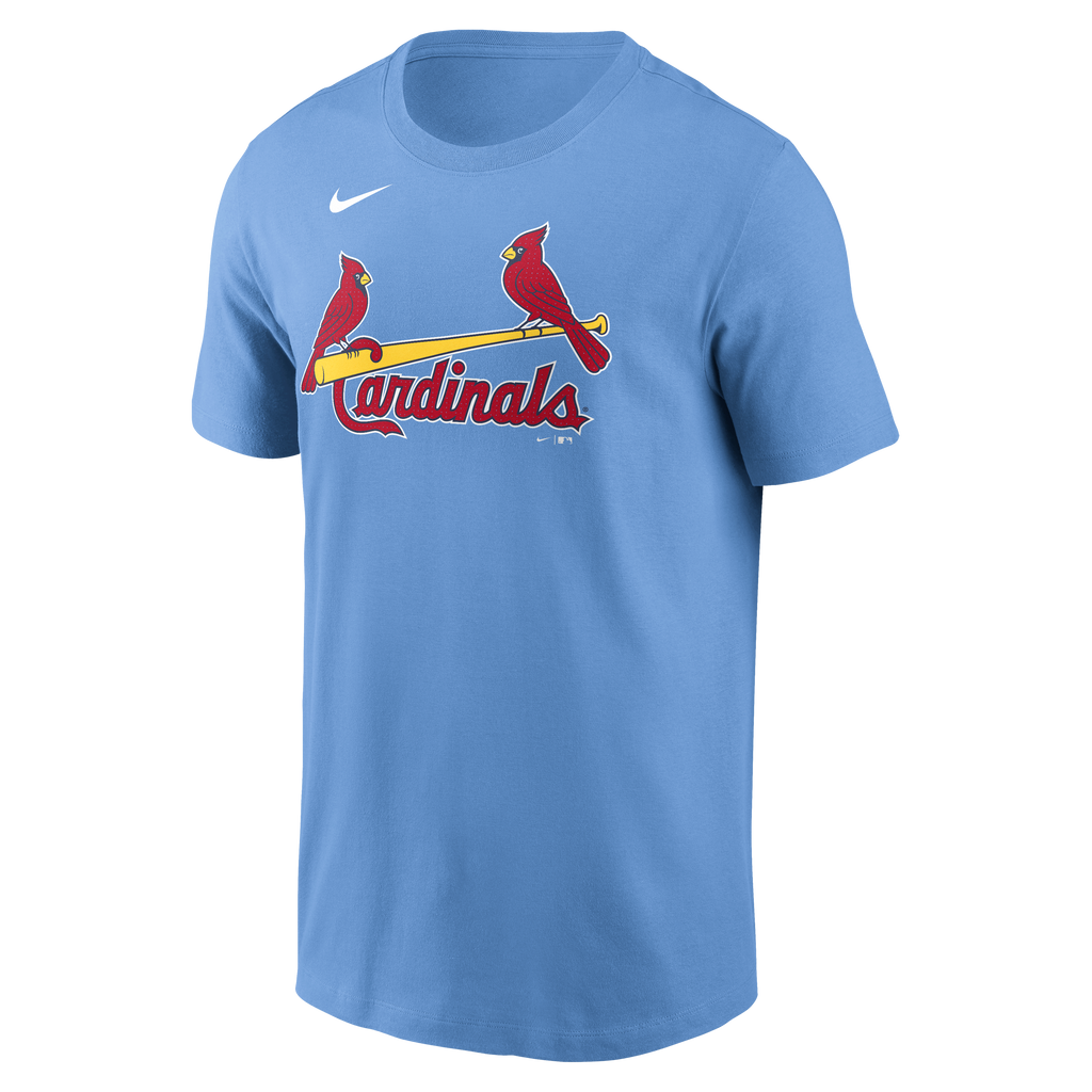 St. Louis Cardinals Nike Valor Blue Wordmark T-Shirt for Men product image 2, provided for visual reference and product