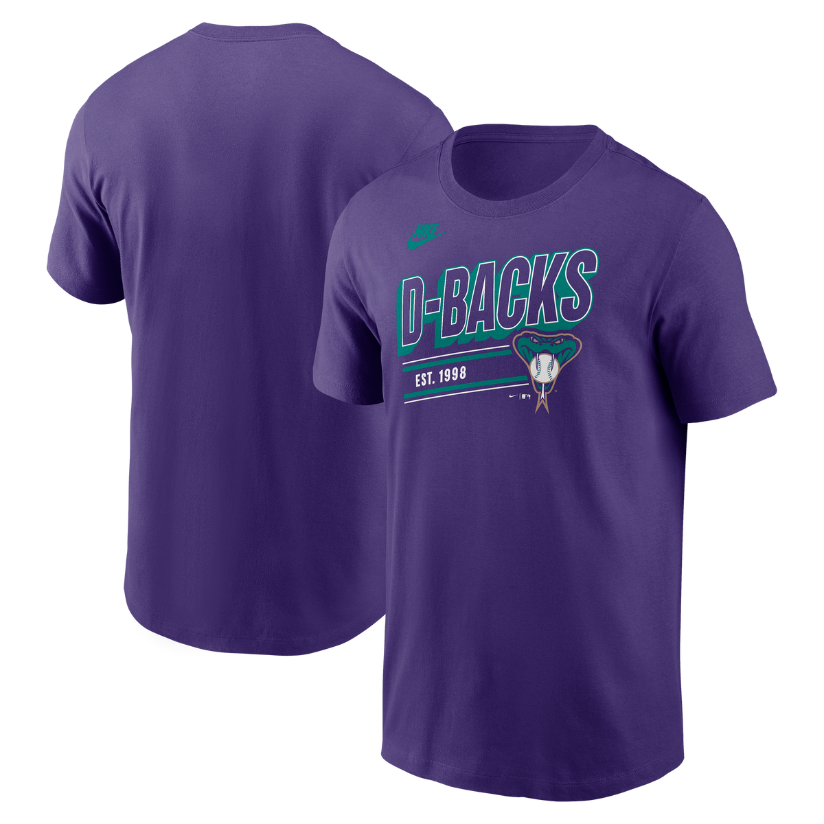 Arizona Diamondbacks Nike Purple Cooperstown Retro T-Shirt for Men product image 1, provided for visual reference and